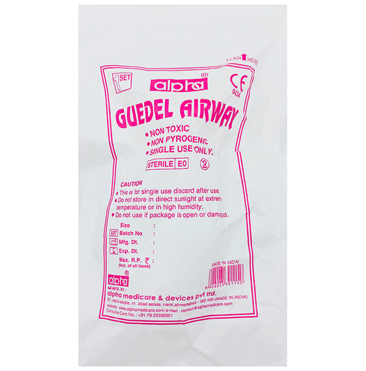 Alpha Guedel Airway Size 4
packet of 1 Unit