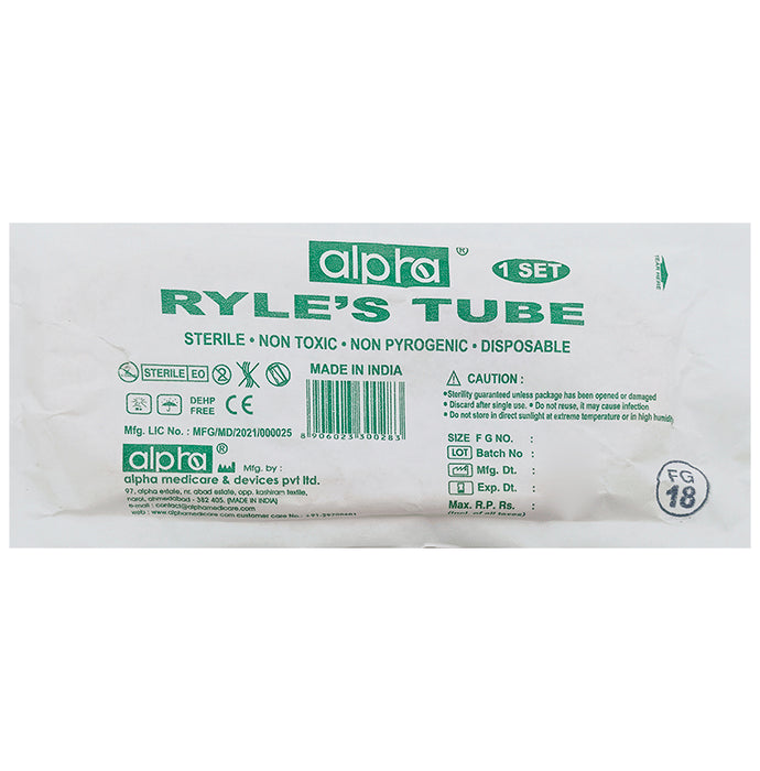 Alpha Ryle's Tube FG 18
packet of 1 Unit