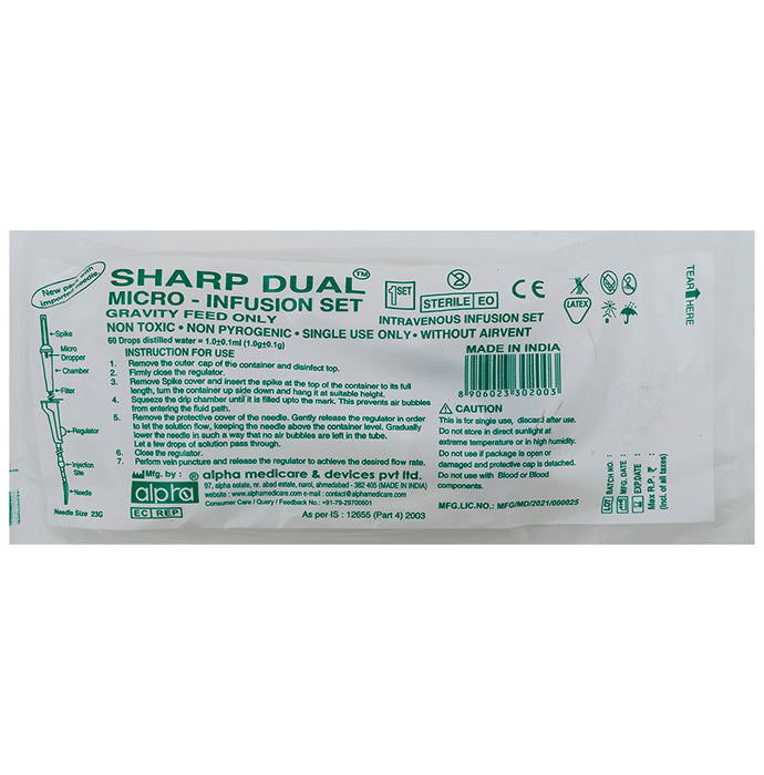 Alpha Sharp Dual Micro-Infusion Set
packet of 1 Unit