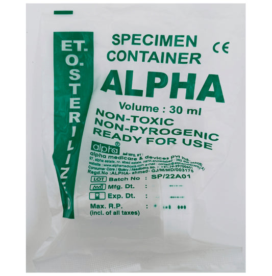 Alpha Specimen Container
packet of 30 ml Unit
