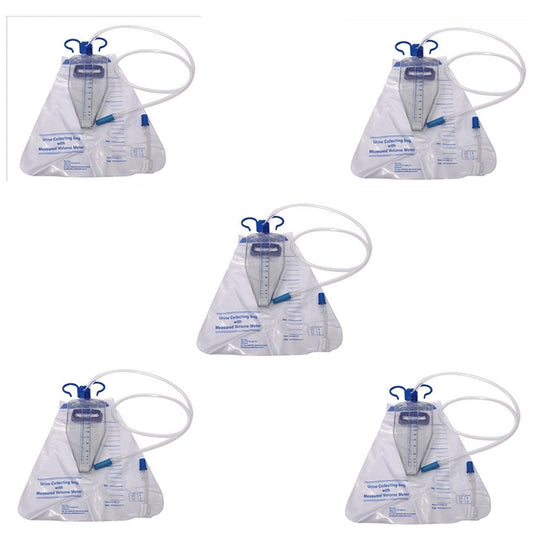 Alpha Urometer Uromeasure Bag with Measure Flexible Bottle
combo pack of 5 units