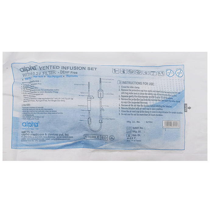 Alpha Vented Infusion Set
packet of 1 Unit