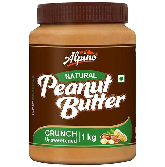 Alpino Natural Crunch Unsweetened Peanut Butter (1kg Each)
combo pack of 2 jar