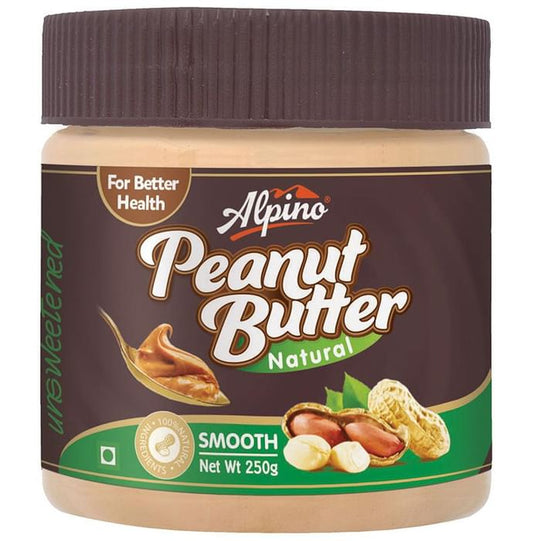 Alpino Natural Smooth Unsweetened Peanut Butter
jar of 250 gm Butter