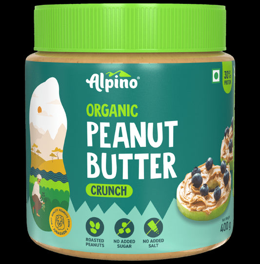 Alpino Organic Crunch Peanut Butter
jar of 400 gm Butter