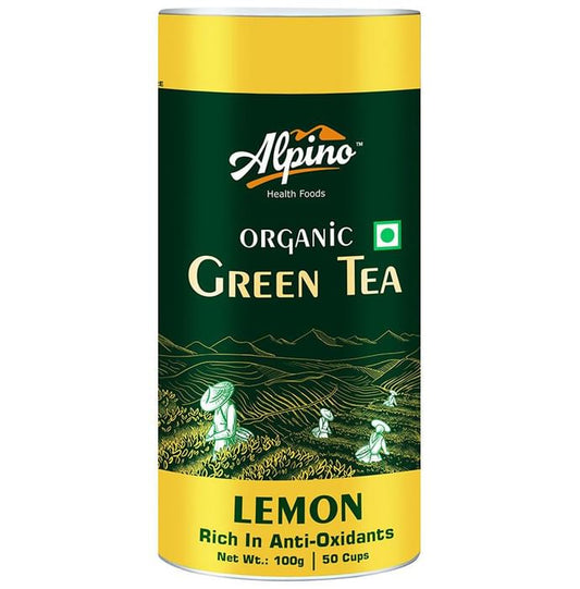 Alpino Organic Green Tea (100gm Each) Lemon
box of 1 Jar