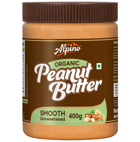 Alpino Organic Smooth Unsweetened Peanut Butter (400gm Each)
combo pack of 2 jar