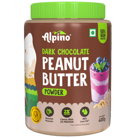 Alpino Peanut Butter Powder Dark Chocolate
jar of 400 gm Powder
