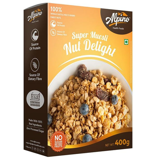 Alpino Super Muesli (400gm Each) Nut Delight
box of 1 Pack