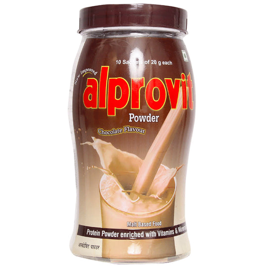 Alprovit Chocolate Sachet (20gm Each)
jar of 10 Sachets