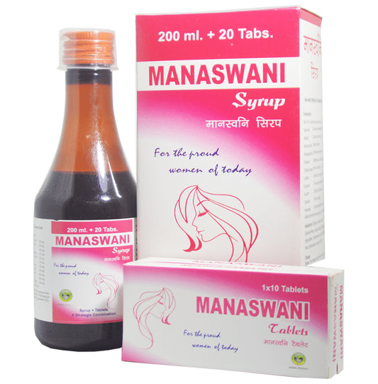 Alsence Combo Pack of Manaswami Syrup 200ml and Manaswami Tablet 20
box of 1 Pack