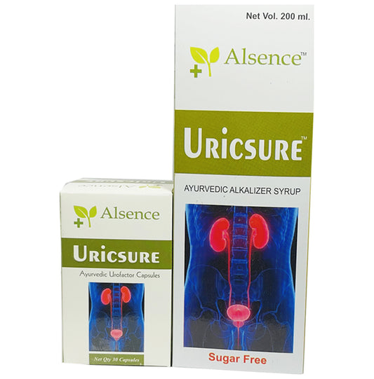 Alsence Combo Pack of Uricsure Sugar Free Syrup (200ml) and Uricsure Capsule (30)
combo pack of 2 Packs