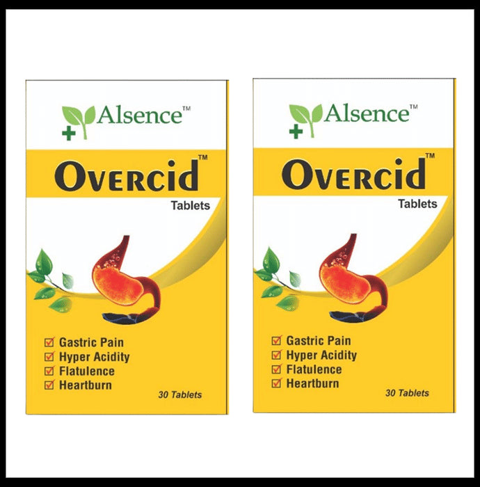 Alsence Overcid Tablet (30 Each)
combo pack of 2 bottles