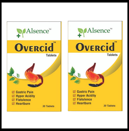 Alsence Overcid Tablet (30 Each)
combo pack of 2 bottles