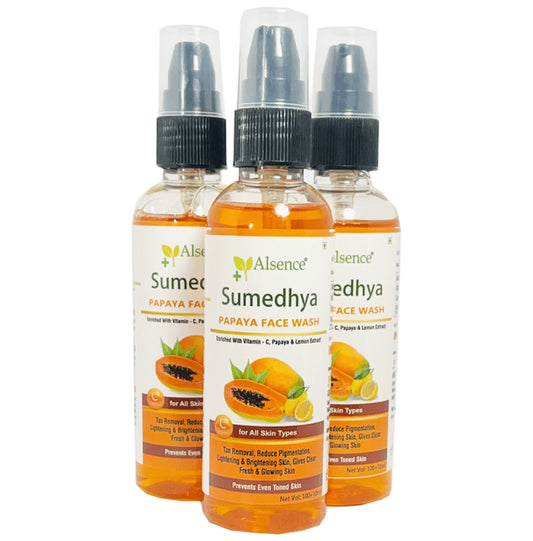 Alsence Sumedhya Papaya Face Wash (110ml Each)
box of 1 Bottle
