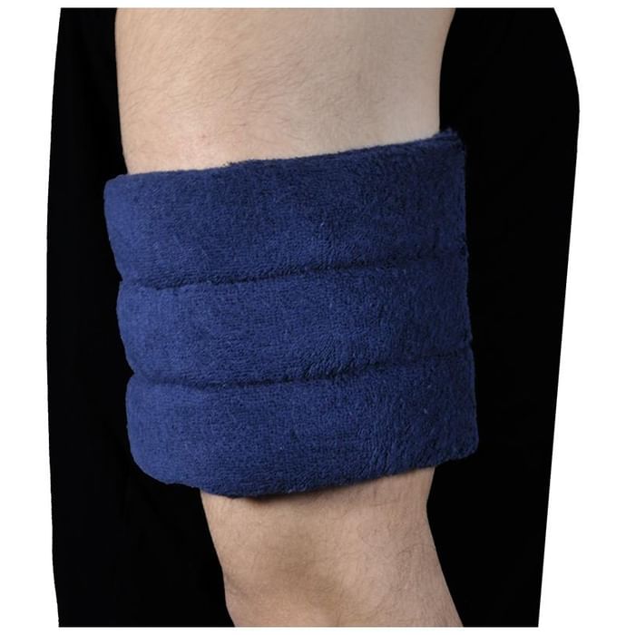 AaraamSek Microwavable Therapeutic Herbal Heating Pad for Biceps Pain Navy Blue
box of 1 Unit