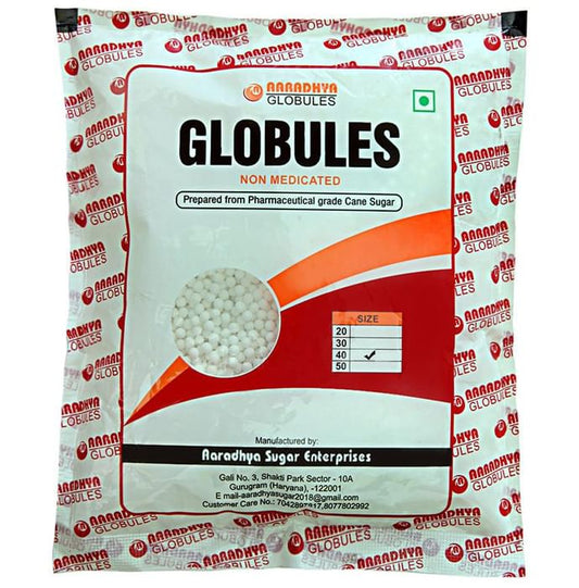Aaradhya Sugar Globules Size 40
packet of 450 gm Globules