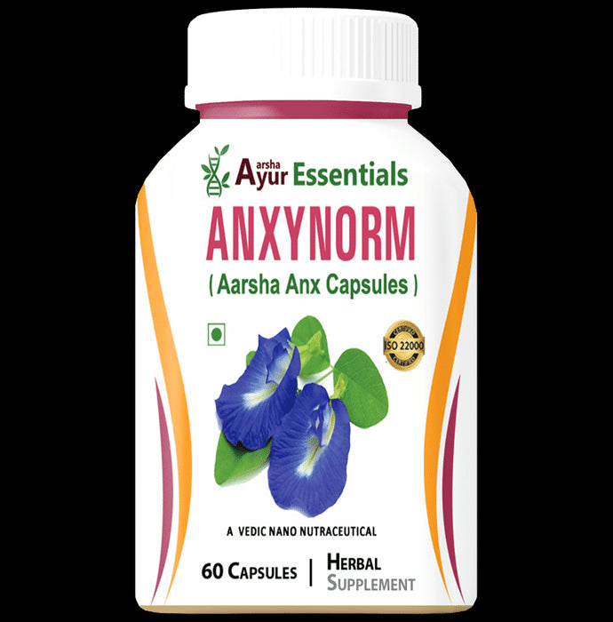 Aarsha Ayur Essentials Anxynorm Capsule
bottle of 60 capsules