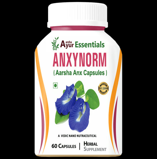 Aarsha Ayur Essentials Anxynorm Capsule
bottle of 60 capsules