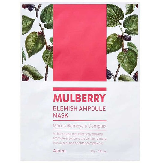 A'PIEU Mulberry Blemish Ampoule Mask (23gm Each)
combo pack of 5 Packs
