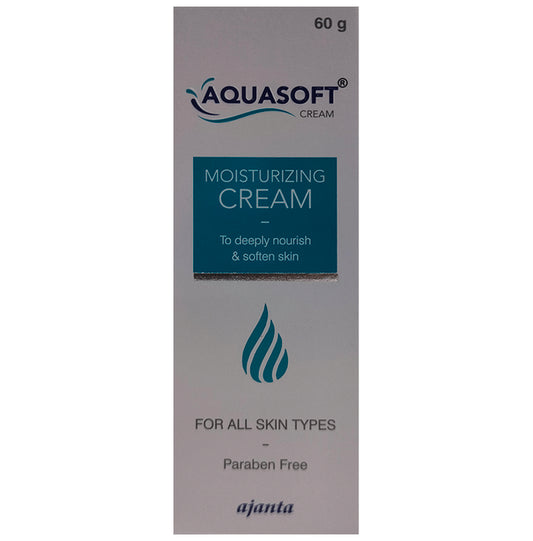 Aquasoft Moisturising Cream | Nourishes & Softens the Skin | For All Skin Types | Paraben-Free
tube of 60 gm Cream