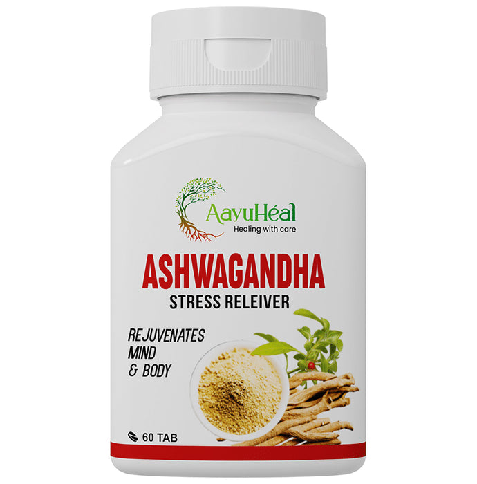 Aayuheal Ashwagandha Stress Releiver Tablet
bottle of 60 tablets