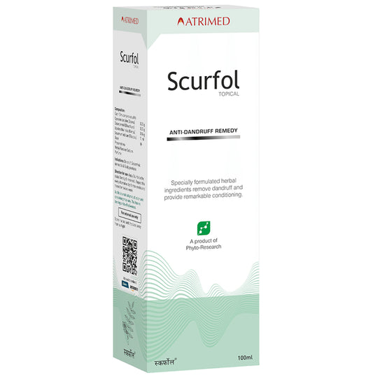 Atrimed Scurfol Topical Anti-Dandruff Remedy
bottle of 100 ml Shampoo