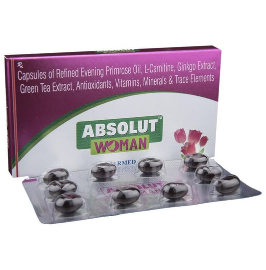 Absolut Woman Capsule with Evening Primrose Oil
strip of 10 soft gelatin capsules