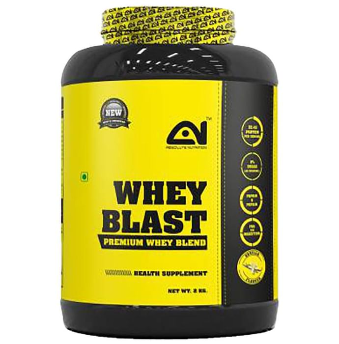 Absolute Nutrition Whey Blast Vanilla
jar of 2 kg Powder