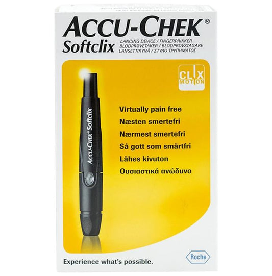Accu-Chek Softclix Lancing Device | Virtually Pain-Free | Diabetes Monitoring Devices
box of 1 Lancets