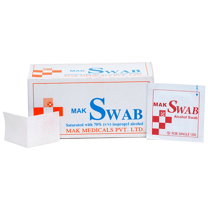 Accurex Mak 70% Isopropyl Alcohol Swab
box of 100 swabs