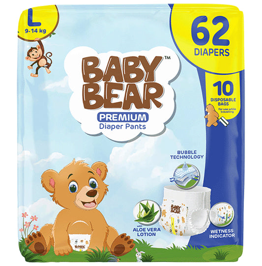 Baby Bear Premium Diaper Large
packet of 62 diapers