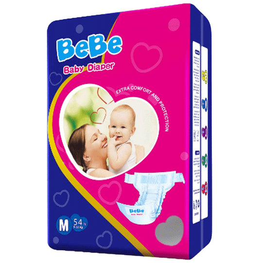 Bebe Baby Diaper Medium
packet of 54 diapers