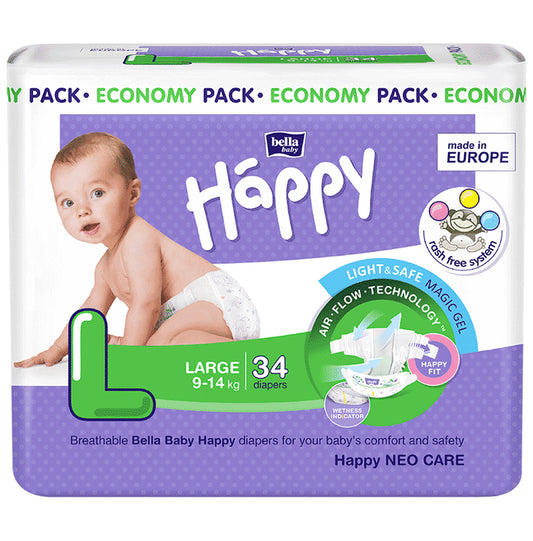 Bella Baby Happy Diaper Large
packet of 34 diapers