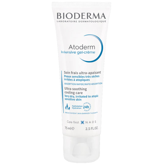 Bioderma Atoderm Intensive Gel | Ultra Soothing Cooling Care | For Very Dry, Irritated to Atopic Sensitive Skin
tube of 75 ml Cream