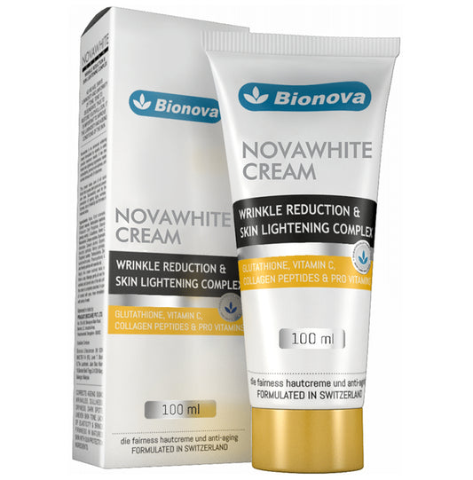 Bionova Novawhite Glutathione and Vitamin-C Cream Wrinkle Reduction & Skin Lightening Complex
tube of 100 ml Cream