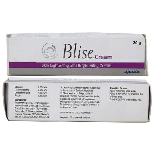 Blise Skin Lightening and Brightening Cream
tube of 20 gm Cream