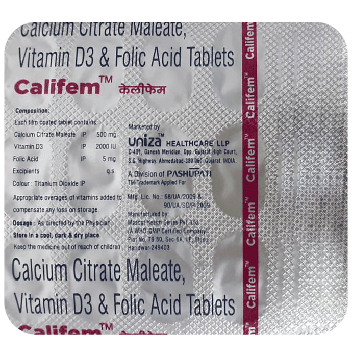 Califem Tablet
strip of 15 tablets