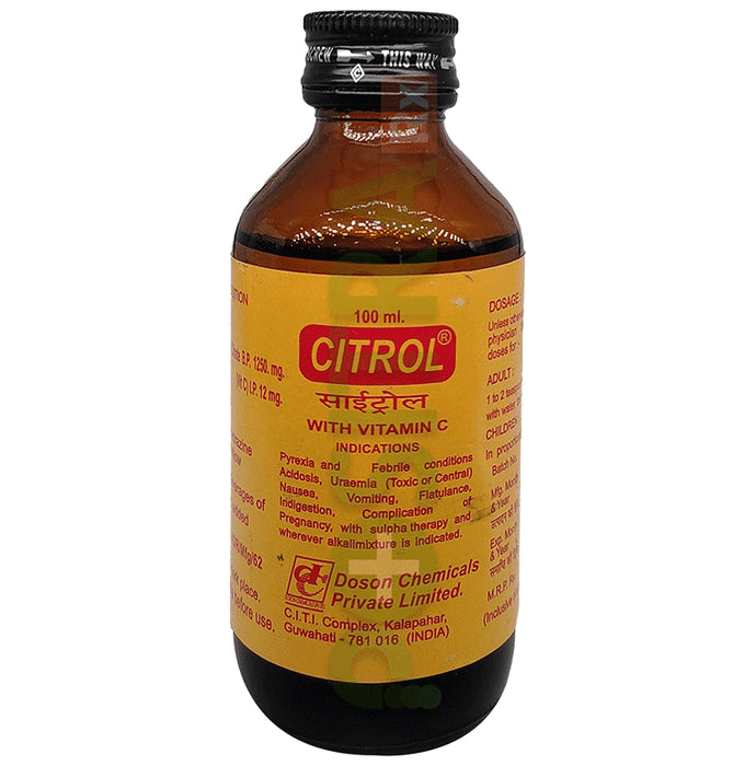 Citrol Syrup
bottle of 100 ml Syrup