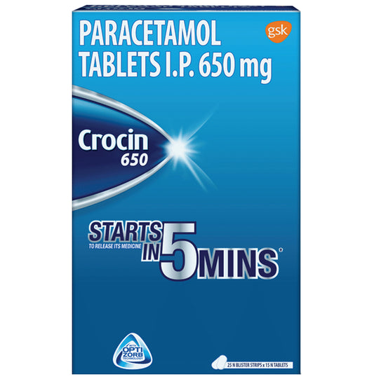 Crocin 650mg Tablet
strip of 15 tablets