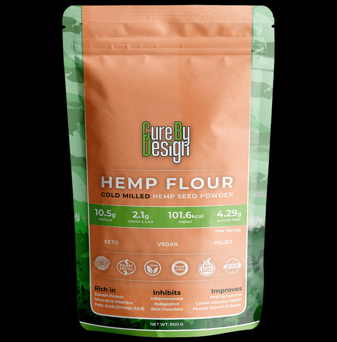 Cure By Design Hemp Seed Flour
packet of 500 gm Powder