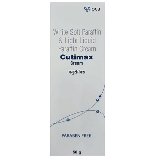 Cutimax Cream with Soft Paraffin & Light Liquid Paraffin | For Dry Skin & Eczema Relief
tube of 50 gm Cream