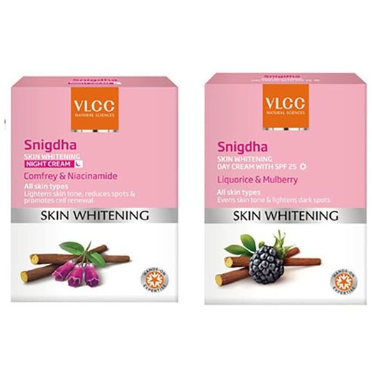 Day & Night Cream Combo of VLCC Snigdha Skin Whitening Day and Night Cream (50gm Each)
combo pack of 2 jar