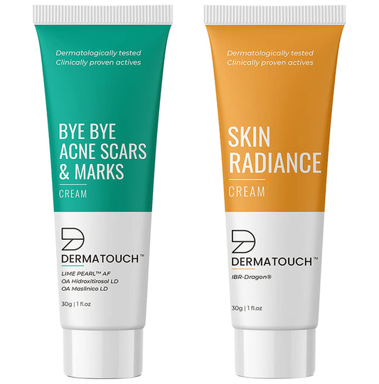 Dermatouch Combo Pack of Bye Bye Acne Scars & Marks Cream and Skin Radiance Cream (30gm Each)
combo pack of 2 Tubes