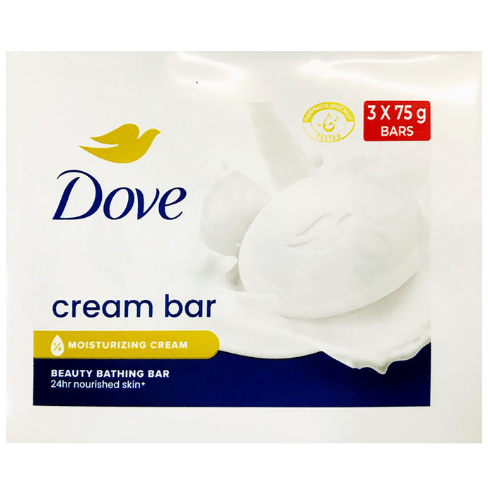 Dove Cream Beauty Bathing Bar-Soft Smooth Moisturised Skin (75gm Each)
combo pack of 3 soaps