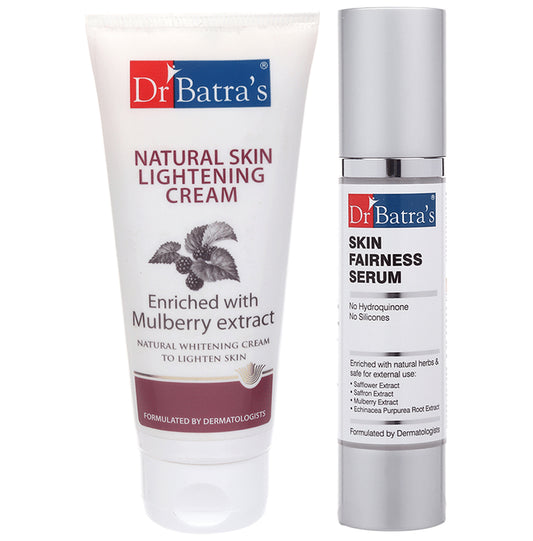 Dr Batra's Combo Pack of Natural Skin Lightening Cream 100gm and Skin Fairness Serum 50gm
combo pack of 2 Packs