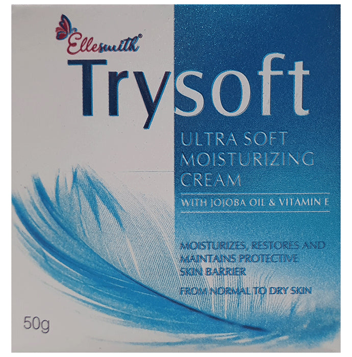 Ellesmith Skin Care Trysoft Ultra Soft Moisturizing Cream With Jojoba Oil and Vitamin E
jar of 50 gm Cream