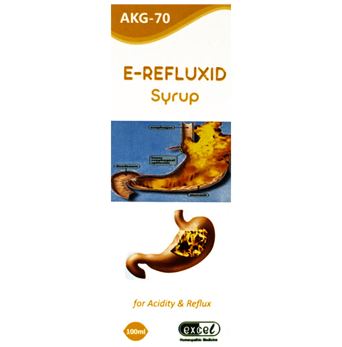 Excel AKG 70 E-Refluxid Syrup
bottle of 100 ml Syrup