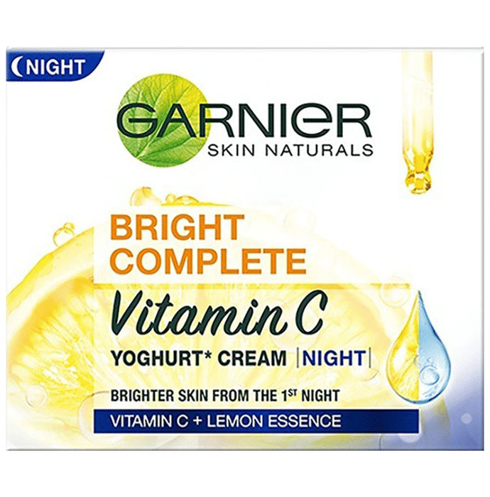 Garnier Skin Naturals Bright Complete Vitamin C Yoghurt Night Cream
jar of 18 gm Cream