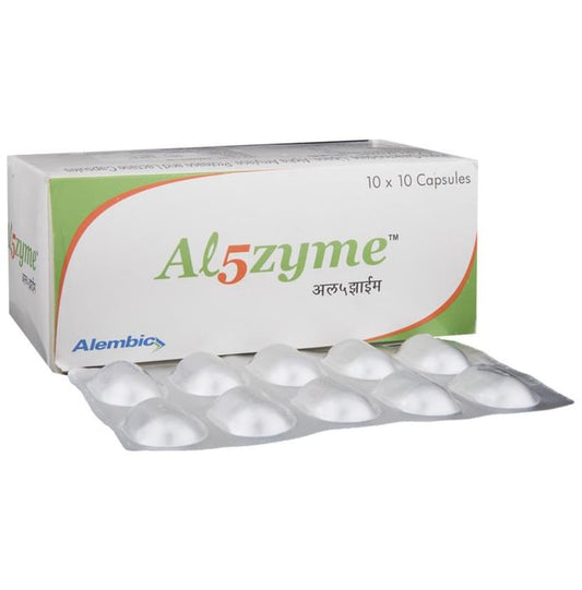 AL5Zyme Capsule
strip of 10 capsules